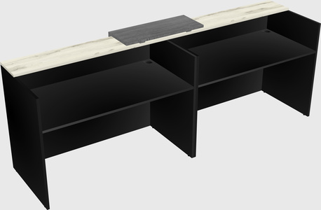 Shared u-shaped reception desks