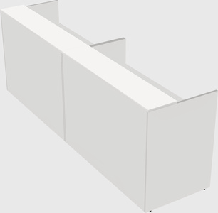 Shared u-shaped reception desks