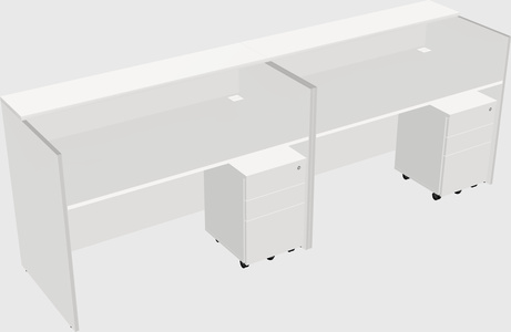 Shared u-shaped reception desks