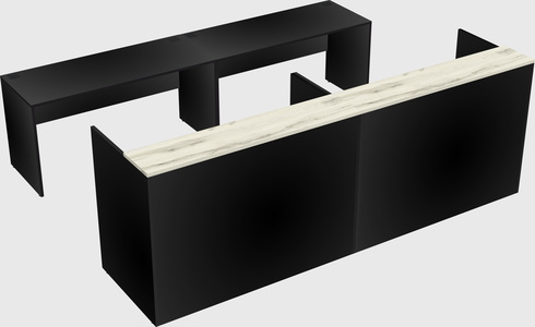 Shared u-shaped reception desks