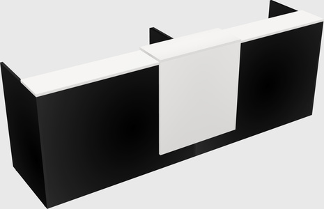 Shared u-shaped reception desks