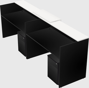 Shared u-shaped reception desks