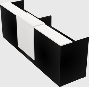 Shared u-shaped reception desks