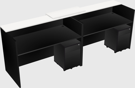 Shared u-shaped reception desks