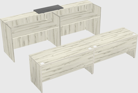 Shared u-shaped reception desks
