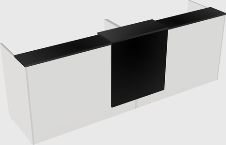 Shared u-shaped reception desks