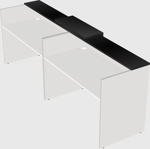 Shared u-shaped reception desks