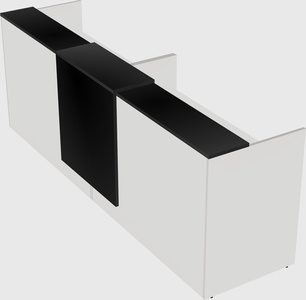 Shared u-shaped reception desks