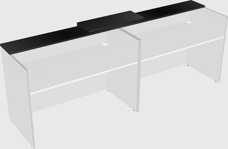 Shared u-shaped reception desks