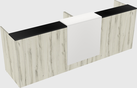 Shared u-shaped reception desks