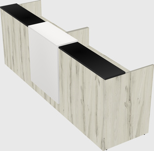Shared u-shaped reception desks