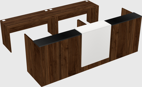 Shared u-shaped reception desks