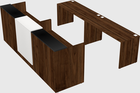 Shared u-shaped reception desks