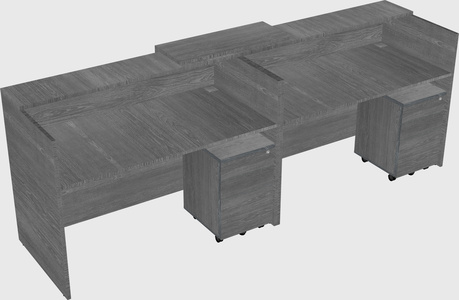 Shared u-shaped reception desks
