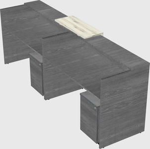 Shared u-shaped reception desks