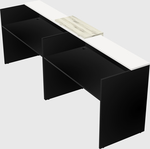 Shared u-shaped reception desks