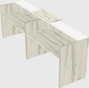 Shared u-shaped reception desks