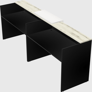 Shared u-shaped reception desks