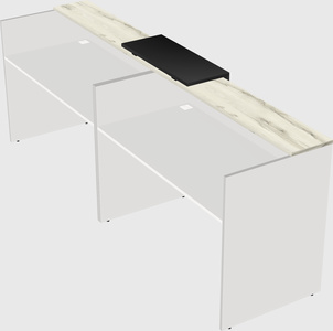 Shared u-shaped reception desks