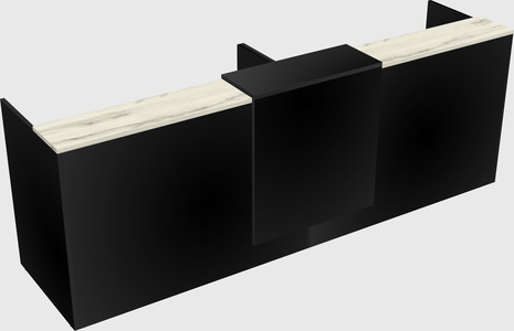 Shared u-shaped reception desks