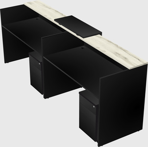 Shared u-shaped reception desks