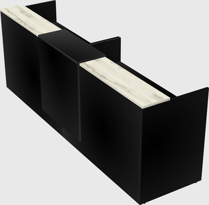 Shared u-shaped reception desks