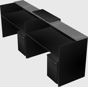 Shared u-shaped reception desks