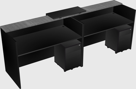 Shared u-shaped reception desks