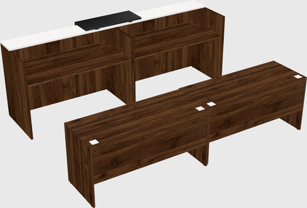 Shared u-shaped reception desks