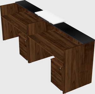 Shared u-shaped reception desks