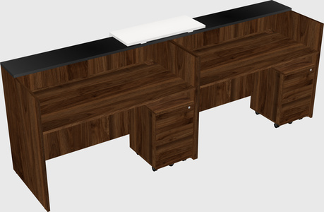 Shared u-shaped reception desks