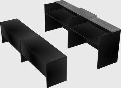 Shared u-shaped reception desks