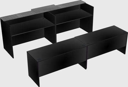 Shared u-shaped reception desks