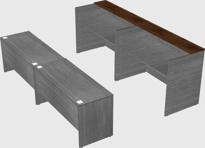 Shared u-shaped reception desks