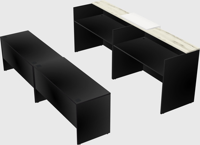Shared u-shaped reception desks