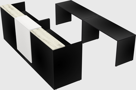 Shared u-shaped reception desks