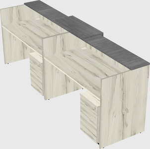 Shared u-shaped reception desks