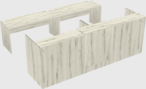 Shared u-shaped reception desks