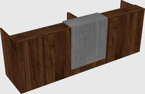 Shared u-shaped reception desks