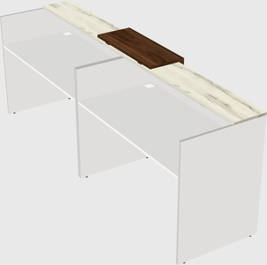 Shared u-shaped reception desks