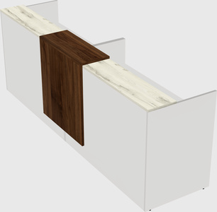 Shared u-shaped reception desks