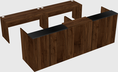 Shared u-shaped reception desks