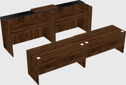 Shared u-shaped reception desks
