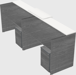 Shared u-shaped reception desks