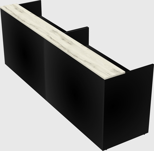 Shared u-shaped reception desks
