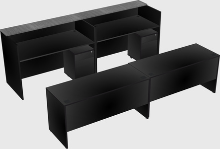Shared u-shaped reception desks