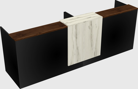Shared u-shaped reception desks