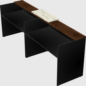 Shared u-shaped reception desks