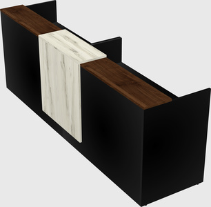 Shared u-shaped reception desks