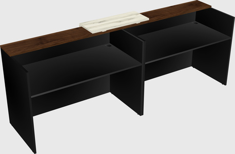 Shared u-shaped reception desks